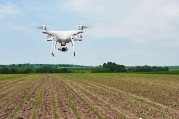 Land survey using drones